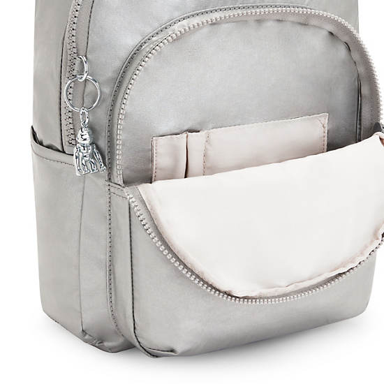 Kipling Seoul Small Metallic Tablet Laptop Taske Sølv | DK 1701DF